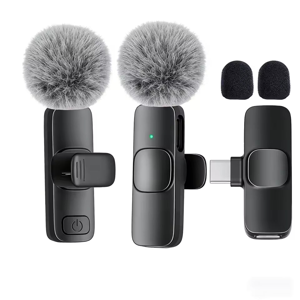 Type-C Port Professional Wireless Lavalier Microphone for Smartphones, Computers and Cameras, Plug and Play