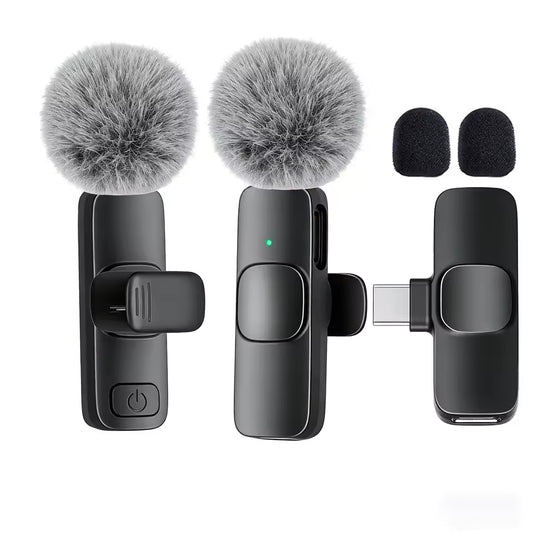 Type-C Port Professional Wireless Lavalier Microphone for Smartphones, Computers and Cameras, Plug and Play